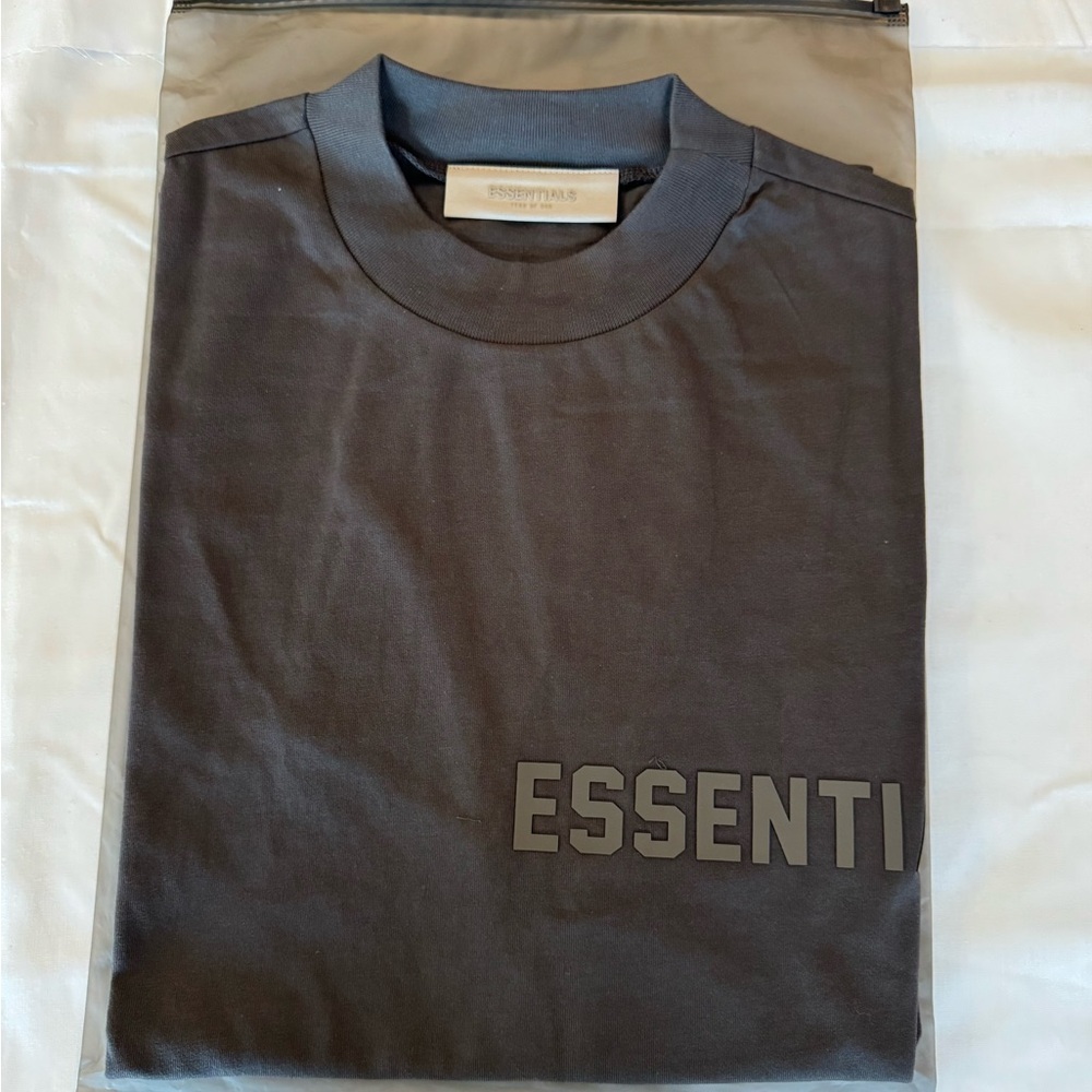 Fear of God Essentials “Off-Black” Short Sleeve Tee Size Small
